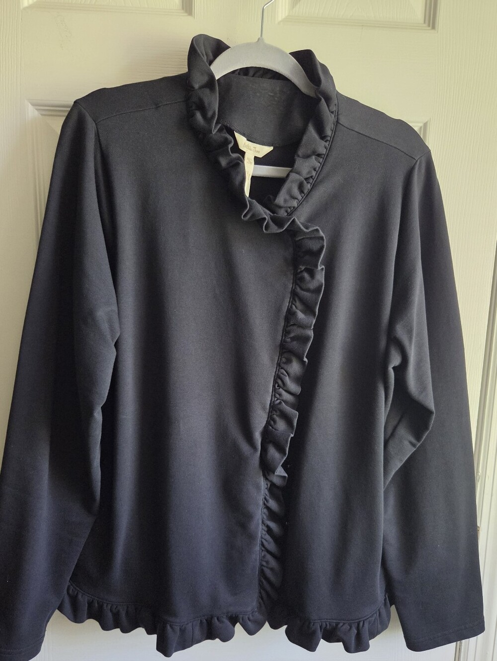 Matilda Jane French Terry Jacket - Cotton Stretch Ruffle Blazer - EUC - Size XL